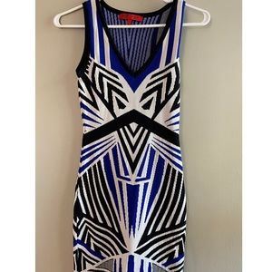 Tight Fitted Sexy Patterned Dress